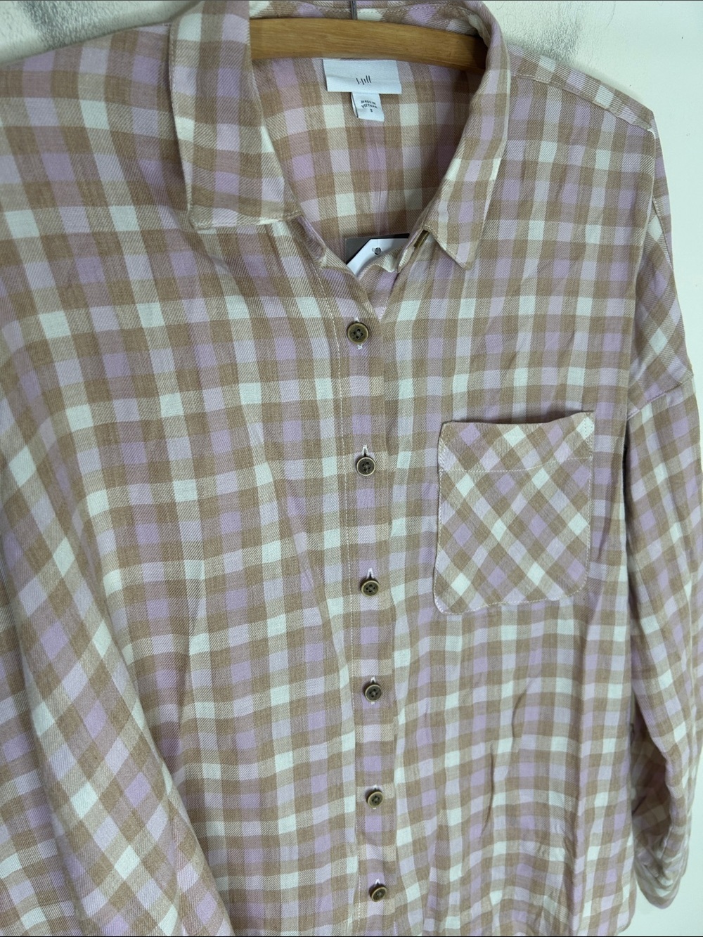 NWT J. JILL Plaid Brushed-Twill Button Front Shirt Size Small - Picture 12 of 16